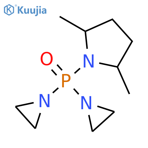 1-[bis(aziridin-1-yl)phosphoryl]-2,5-dimethylpyrrolidine structure