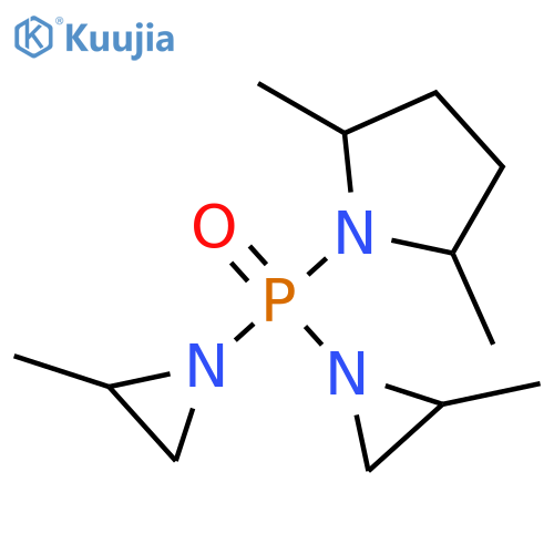 1-bis(2-methylaziridin-1-yl)phosphoryl-2,5-dimethylpyrrolidine structure