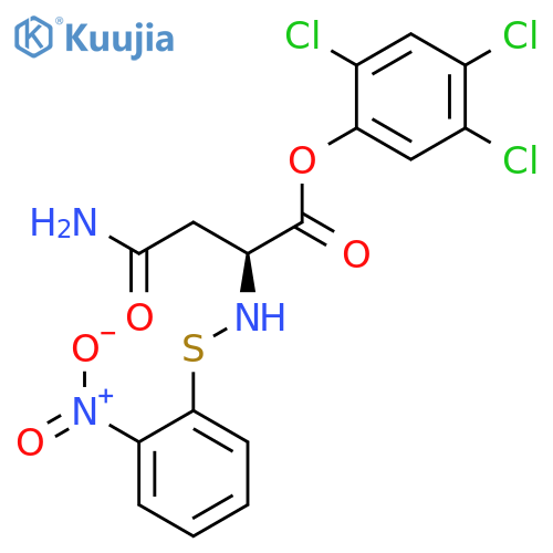 L-Asparagine, N2-[(2-nitrophenyl)thio]-, 2,4,5-trichlorophenyl ester structure