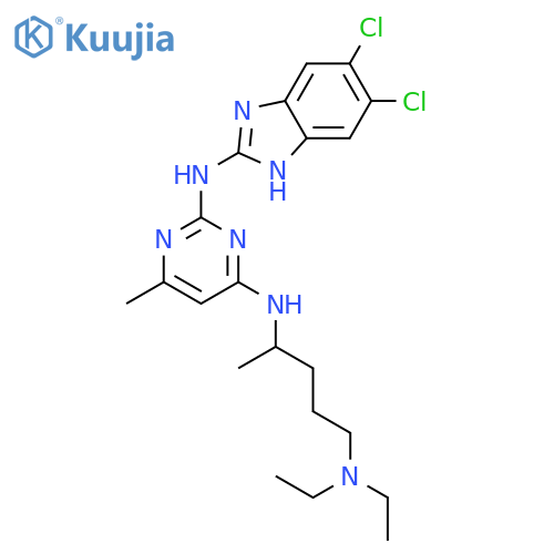 2-n-(5,6-dichloro-1h-benzimidazol-2-yl)-4-n-[5-(diethylamino)pentan-2-yl]-6-methylpyrimidine-2,4-diamine structure