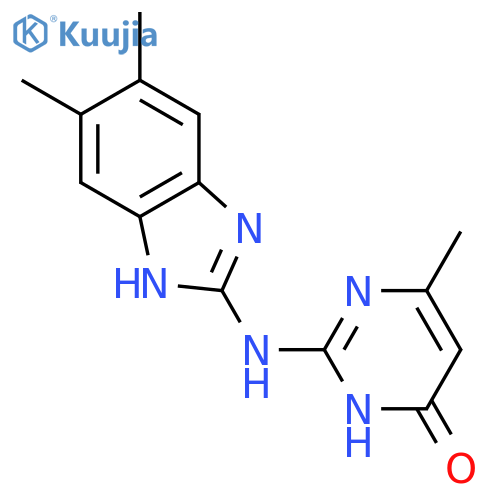 2-(5,6-Dimethyl-2-Benzimidazolylamino)-6-Methyl-4-Pyrimidinol structure