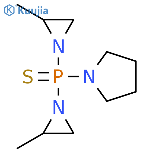 Bis(2-methylaziridin-1-yl)-pyrrolidin-1-yl-sulfanylidene-λ5-phosphane structure