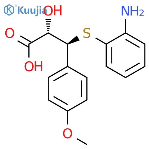(αS,βS)-β-(2-Aminophenyl)thio-α-hydroxy-4-methoxybenzenepropanoic Acid structure