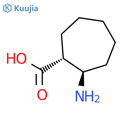 Cycloheptanecarboxylic acid, 2-amino-, trans- structure