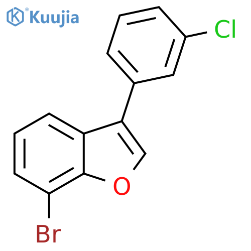 Benzofuran, 7-bromo-3-(3-chlorophenyl)- structure