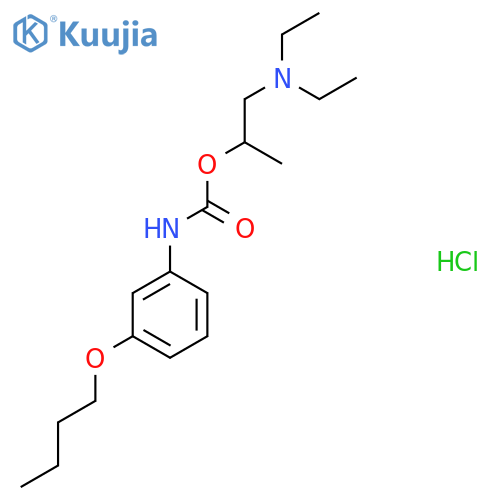 1-(Diethylamino)propan-2-yl N-(3-butoxyphenyl)carbamate;hydrochloride structure