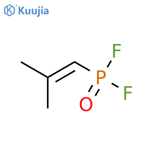 Phosphonic difluoride, (2-methyl-1-propenyl)- structure