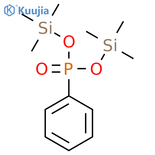 Phosphonic acid, phenyl-, bis(trimethylsilyl) ester structure
