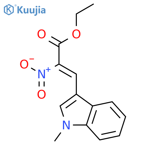 2-Propenoic acid, 3-(1-methyl-1H-indol-3-yl)-2-nitro-, ethyl ester, (Z)- structure