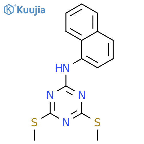 1,3,5-Triazin-2-amine, 4,6-bis(methylthio)-N-1-naphthalenyl- structure