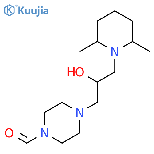 1-Piperazinecarboxaldehyde,4-[3-(2,6-dimethyl-1-piperidinyl)-2-hydroxypropyl]- structure