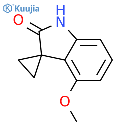 Spiro[cyclopropane-1,3'-[3H]indol]-2'(1'H)-one, 4'-methoxy- structure