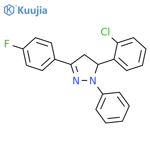 5-(2-Chloro-phenyl)-3-(4-fluoro-phenyl)-1-phenyl-4,5-dihydro-1H-pyrazole structure