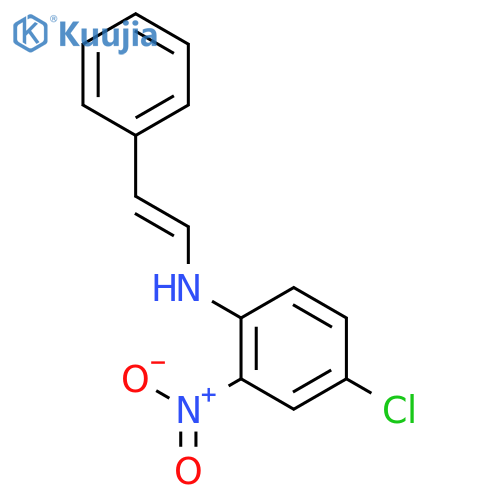 Benzenamine, 4-chloro-2-nitro-N-(2-phenylethenyl)- structure