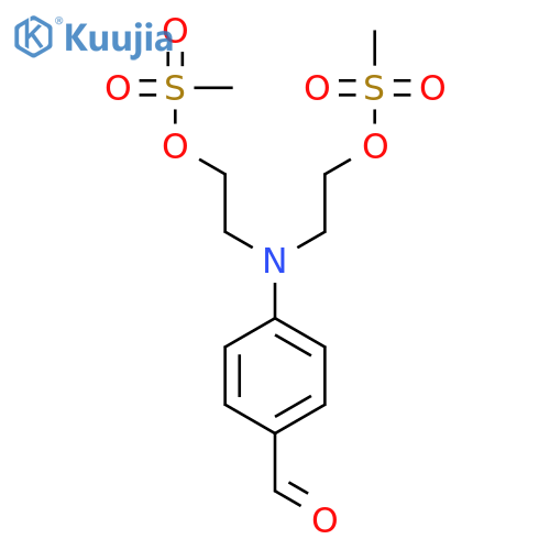 [(4-formylphenyl)imino]diethane-2,1-diyl dimethanesulfonate structure