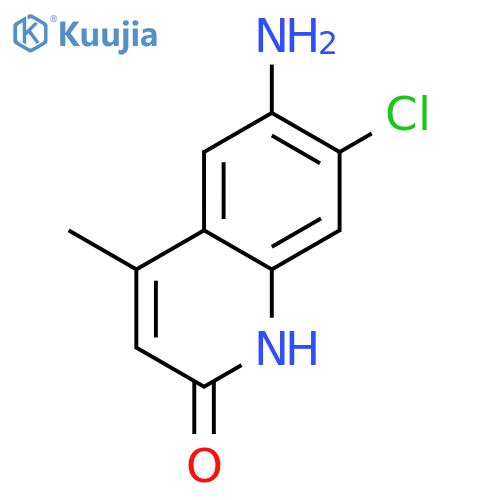 2(1H)-Quinolinone,6-amino-7-chloro-4-methyl- structure