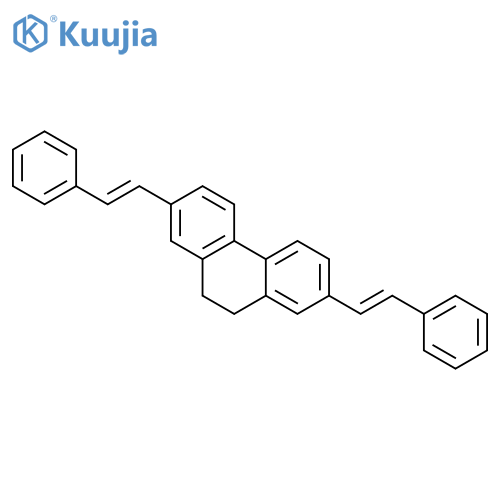 Phenanthrene, 9,10-dihydro-2,7-bis(2-phenylethenyl)- structure