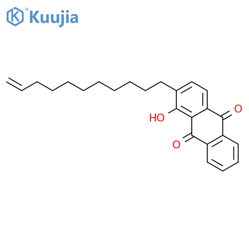 9,10-Anthracenedione, 1-hydroxy-2-(10-undecenyl)- structure