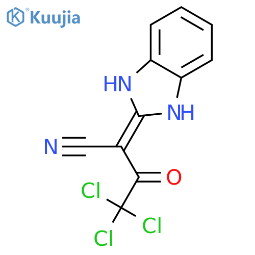 2-(1H-benzo[d]imidazol-2(3H)-ylidene)-4,4,4-trichloro-3-oxobutanenitrile structure