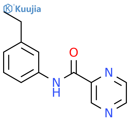 Pyrazinecarboxamide, N-(3-ethylphenyl)- (9CI) structure