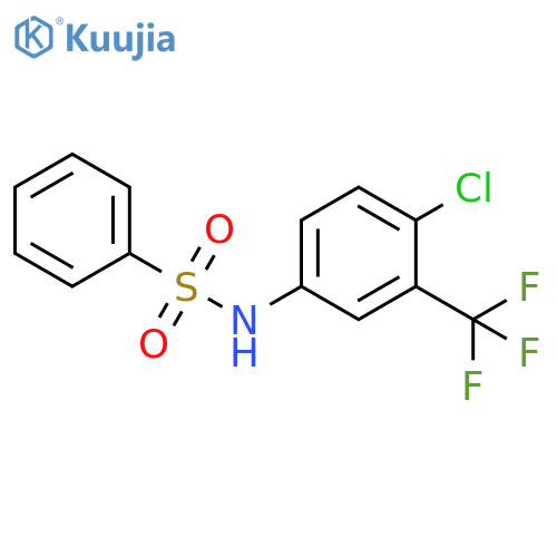 N-4-chloro-3-(trifluoromethyl)phenylbenzenesulfonamide structure