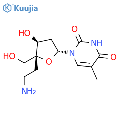 Thymidine, 4'-C-(2-aminoethyl)- structure