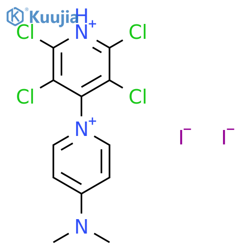 1,4'-Bipyridinium, 2',3',5',6'-tetrachloro-4-(dimethylamino)-, iodide structure