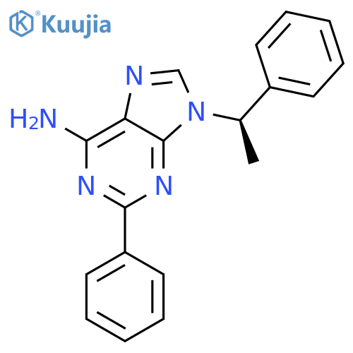 9H-Purin-6-amine, 2-phenyl-9-[(1R)-1-phenylethyl]- structure