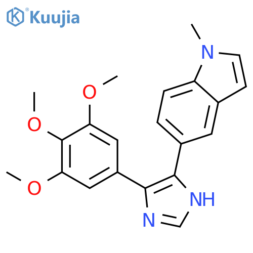 1H-Indole, 1-methyl-5-[5-(3,4,5-trimethoxyphenyl)-1H-imidazol-4-yl]- structure