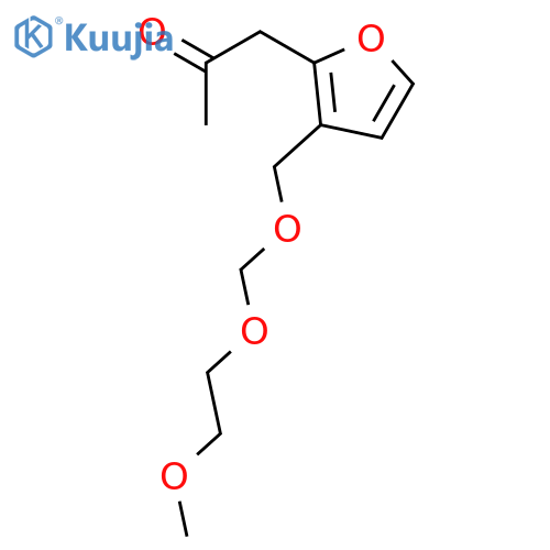 2-Propanone, 1-[3-[[(2-methoxyethoxy)methoxy]methyl]-2-furanyl]- structure
