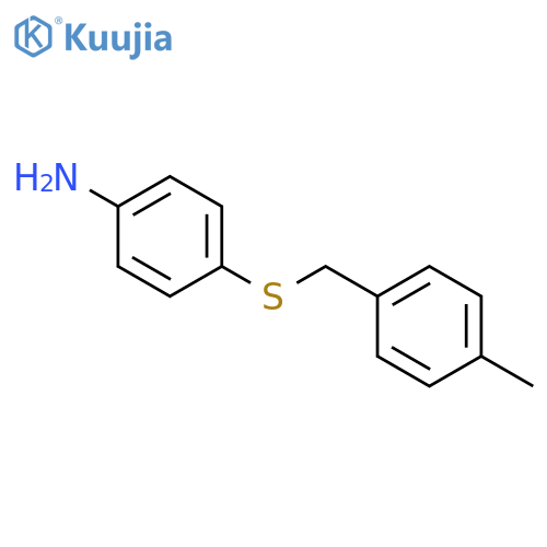 Benzenamine, 4-[[(4-methylphenyl)methyl]thio]- structure