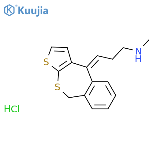 trans-4-(3-Methylaminopropylidene)-9H-thieno(2,3-b)benzo(e)thiepin hydrochloride structure