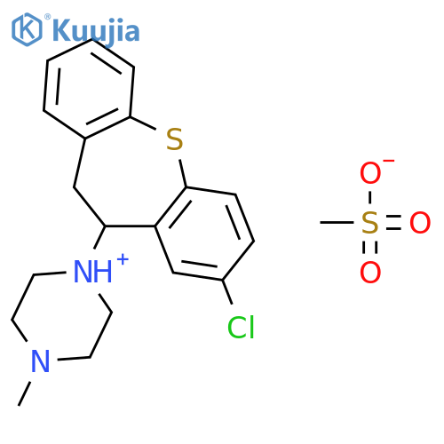 1-(8-chloro-10,11-dihydrodibenzo[b,f]thiepin-10-yl)-4-methylpiperazinium methanesulphonate structure