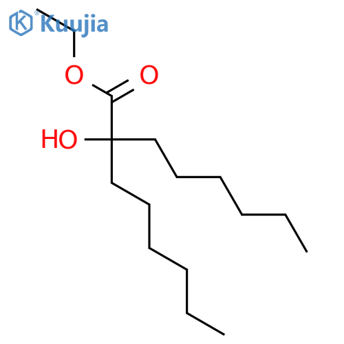 Octanoic acid, 2-hexyl-2-hydroxy-, ethyl ester structure