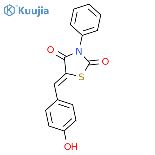 2,4-Thiazolidinedione, 5-[(4-hydroxyphenyl)methylene]-3-phenyl- structure