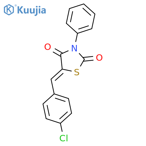 2,4-Thiazolidinedione, 5-[(4-chlorophenyl)methylene]-3-phenyl- structure