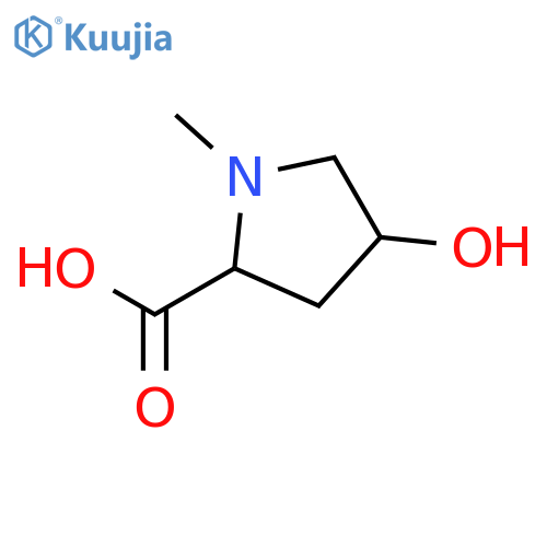 L-Proline, 4-hydroxy-1-methyl-, trans- structure