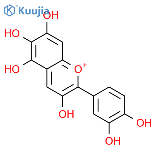 1-Benzopyrylium,2-(3,4-dihydroxyphenyl)-3,5,6,7-tetrahydroxy-, chloride (9CI) structure