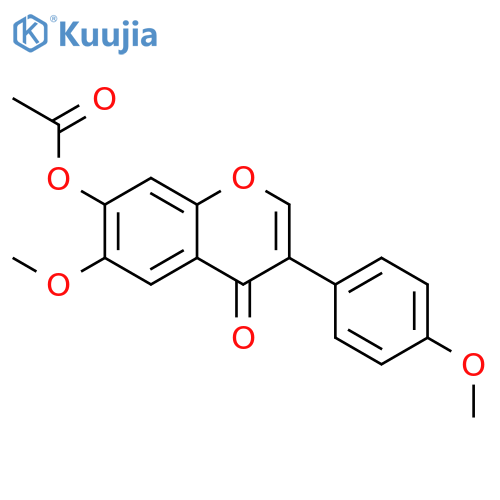 6-methoxy-3-(4-methoxyphenyl)-4-oxo-4H-chromen-7-yl acetate structure