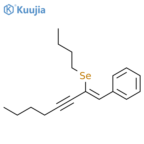 Benzene, [(1Z)-2-(butylseleno)-1-octen-3-ynyl]- structure