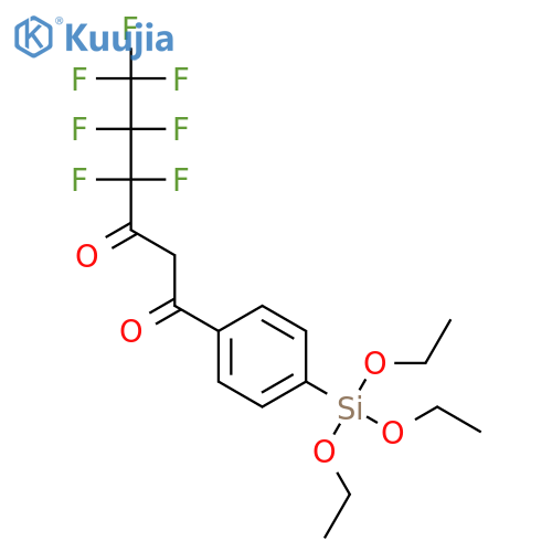 1,3-Hexanedione, 4,4,5,5,6,6,6-heptafluoro-1-[4-(triethoxysilyl)phenyl]- structure