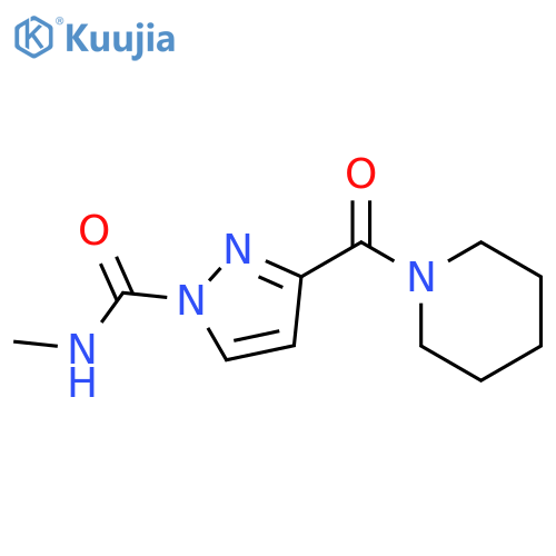 3-(Piperidine-1-carbonyl)-pyrazole-1-carboxylic acid methylamide structure