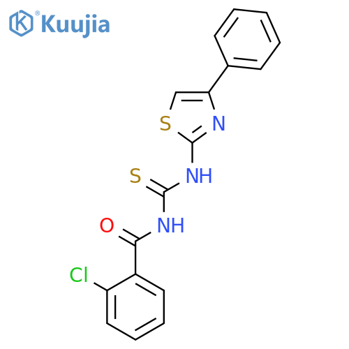 Benzamide, 2-chloro-N-[[(4-phenyl-2-thiazolyl)amino]thioxomethyl]- structure