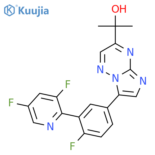 Imidazo[1,2-b][1,2,4]triazine-3-methanol, 7-[3-(3,5-difluoro-2-pyridinyl)-4-fluorophenyl]-α,α-dimethyl- structure