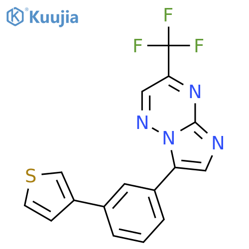 Imidazo[1,2-b][1,2,4]triazine, 7-[3-(3-thienyl)phenyl]-3-(trifluoromethyl)- structure