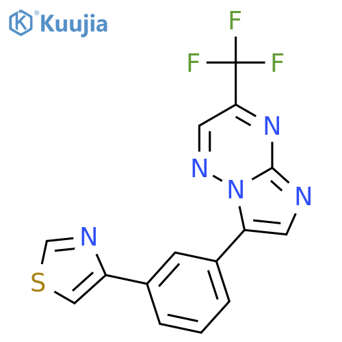 Imidazo[1,2-b][1,2,4]triazine, 7-[3-(4-thiazolyl)phenyl]-3-(trifluoromethyl)- structure