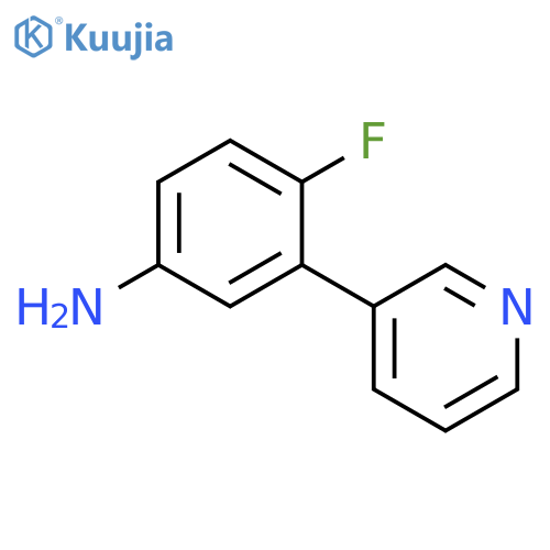 4-Fluoro-3-(pyridin-3-yl)aniline structure