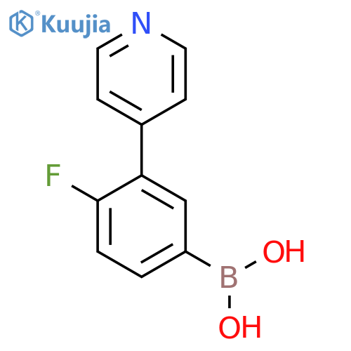4-Fluoro-3-pyridin-4-ylbenzeneboronic acid structure