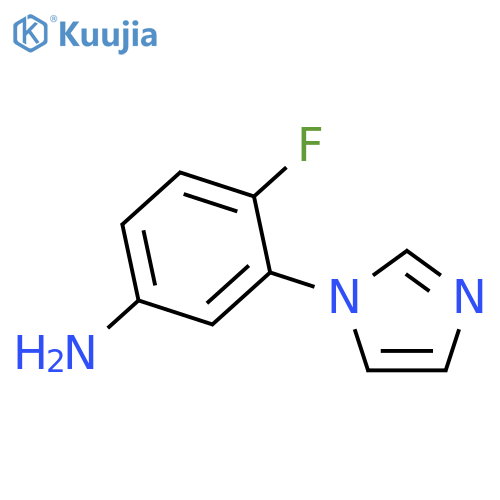 Benzenamine, 4-fluoro-3-(1H-imidazol-1-yl)- structure