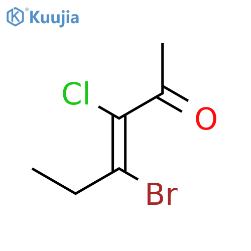 3-Hexen-2-one, 4-bromo-3-chloro-, (3E)- structure